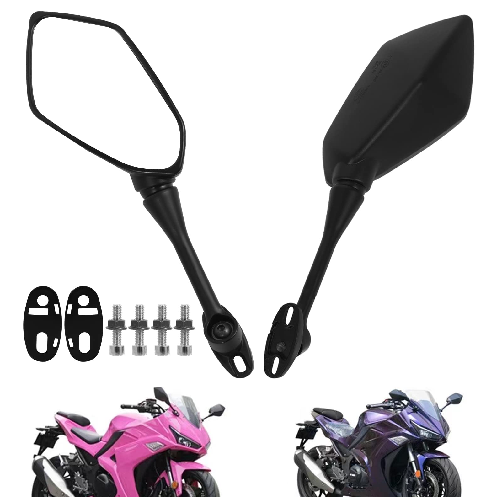 Photo 1 of INKUDRI CBR600RR Mirrors CBR 600 F4 F4I Mirrors CBR250R CBR300R CBR500R CBR900RR CBR919 CBR929RR CBR954RR CBR1000RR VTR1000 VFR800 GT125R GT250R GT650R GT650S