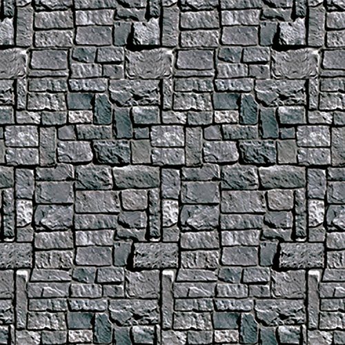 Beistle Stone Wall Backdrop Party Accessory | 4-Feet by 30-Feet | (1-Count)