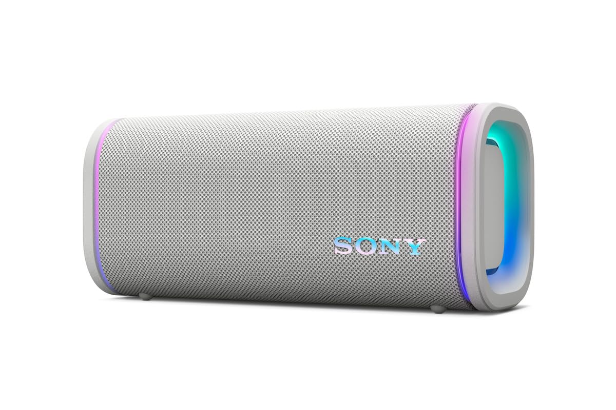 Photo 1 of (bluetooth difficulties, for part) Sony ULT Field 5 Wireless Portable Bluetooth Speaker, IP67 Waterproof, Dustproof, and Rustproof with Enhanced Bass, 25 Hour Battery, 360° Party Light, and Shoulder Strap (SRSULT50W), Off White