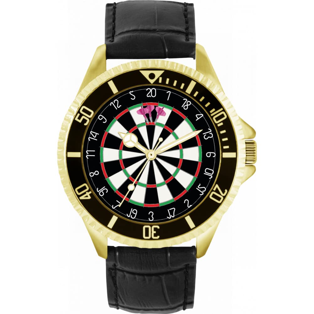 Toff London Mens Pink Dartboard 180 Watch