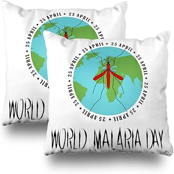 Amazon Com Lalilo Set Of 2 Throw Pillow Covers World Day Banner