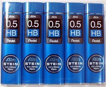 Amazon ぺんてる Stein シュタイン シャープペンシル 替芯 0 5mm Hb 黒 5個セット C275 Hb シャープペン芯 文房具 オフィス用品