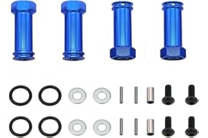 SHAREGOO Share Goo Aluminum 12mm Wheel Hex Hub Adapters 25mm/30mm Extension Longer Combiner Compatible with Traxxas Slash 4x4 HQ 727 5807 Stampede 1/10 RC Truck Car (30mm)