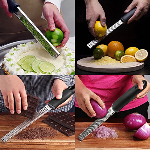 image for Joyoldelf Multipurpose Cheese Grater & Lemon Zester - Stainless Steel 