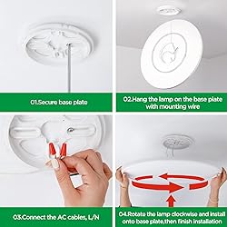 TALOYA 18 Inch Flush Mount Led Ceiling Light