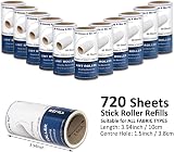 Mr Hsiung & Mrs Yin 720 Sheets Lint Roller Refills 12 Pack Extra Sticky view 3