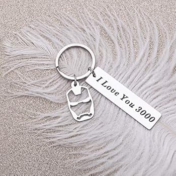 I Love You 3000 Keychain For Boyfriend Girlfriend Iron Man Gift For Dad Comic Movie Inspired Gift Avengers Endgame Avengers Fan Gift Tony Stark Gift Couples Keychain For Husband Wife Birthday Buy