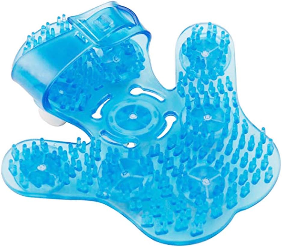 Boseen Hand Held Massager for Muscle Back Neck Joint Foot Shoulder Leg Pain Relief - Palm Shaped Massage Glove Full Body Massage Tool with Roller Ball Massager Essential Oils with Portable Design Blue: Health & Personal Care