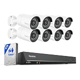 REOLINK 16CH 5MP Home Security Camera System, 8pcs Wired Outdoor PoE IP Cameras with Person/Vehicle/Pet Detection, 8MP 16CH NVR with 4TB HDD for 24-7 Recording, RLK16-410B8-5MP