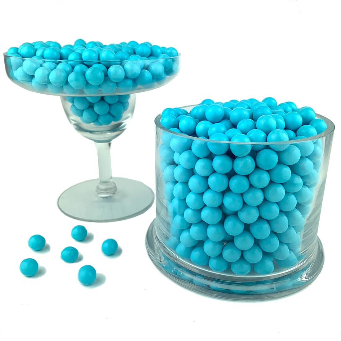 Color It CandyPowder Blue Sixlets 2 Lb Bag - Perfect For Table Centerpieces, Weddings, Birthdays, Candy Buffets, & Party Favors.