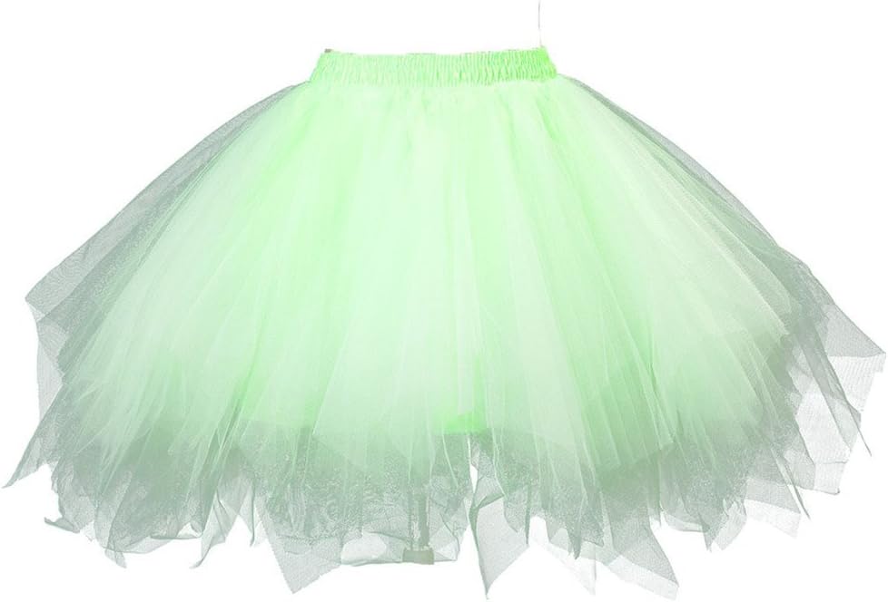 Adult Women 80's Tutu Skirt Layered Tulle Petticoat Halloween Tutu