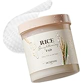 SKINFOOD Rice Brightening Toner Pad, Korean Skincare Face Toner Pads with 48 Hours Fermented Rice Water for Glow Glass Skin, Hydrating, 100% Cotton Pad, Vegan, 8.81 oz(60 Pads)