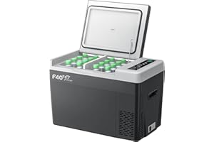 F40C4TMP 12 Volt Refrigerator, 30 Quart(28L) Portable Freezer, 12V Car Fridge(-8℉~50℉), Compressor Cooler for Camping, Road Trip, Travel, Van, Truck, RV, Boat, Outdoor, Home, 12/24V DC & 100~240V AC