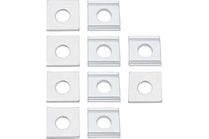 LT Easiyl 10pcs DIN434 M8 Beveled Square Galvanized Steel Washers with 8% Taper and Double Groove