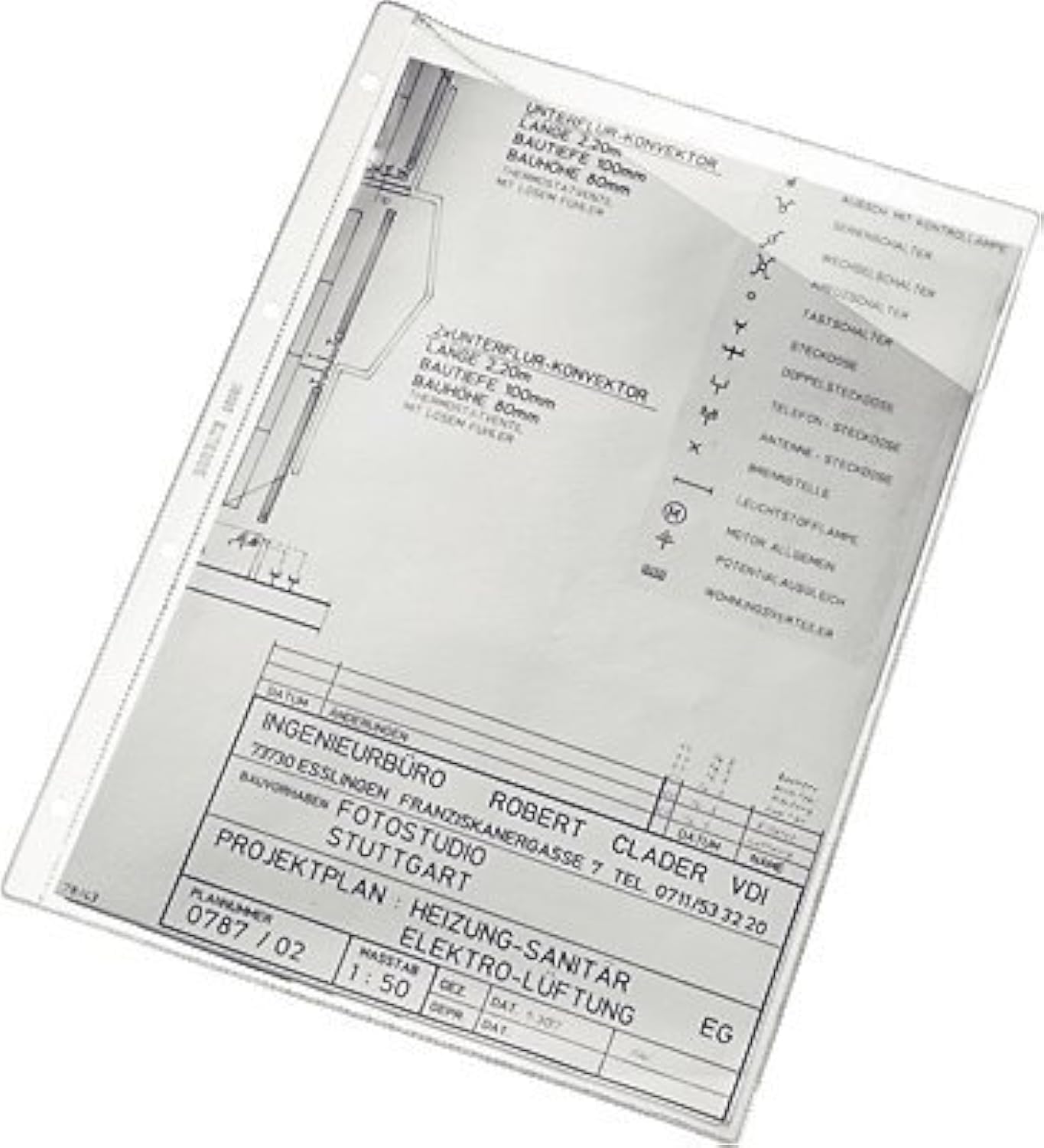 Esselte 25320 – Box of 100 Pockets for Map (297 x 210 mm, Clear PVC)