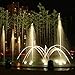 LemonBest® 10w 12v Silver LED Underwater Flood Light IP67 Water-Resistant Landscape Fountain Lamp (Warm White)