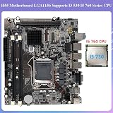 Wresetly H55 LGA1156 Desktop Motherboard DDR3 with I5 750 CPU view 6