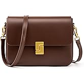 MoreFarther Shoulder Bags for Women, Leather Crossbody Purses Vintage Handbags-Adjustable Strap Leather Crossbody for Travel