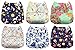 Mama Koala One Size Baby Washable Reusable Pocket Cloth Diapers, 6 Pack with 6 One Size Microfiber Inserts (Little Miss Perfect)