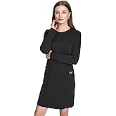 Halston Womens Long Sleeve Scoop Neck Wear to Work Dress