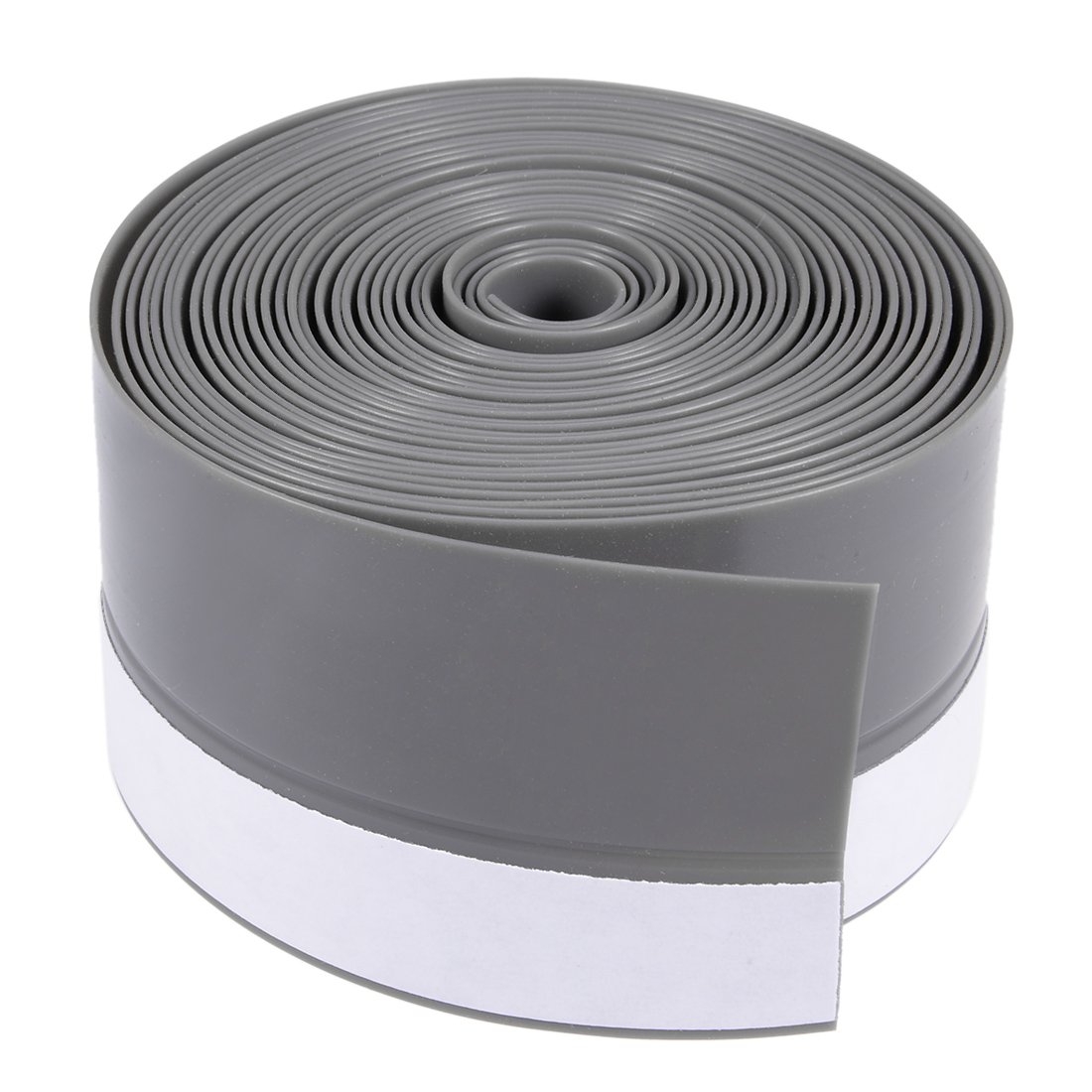 Sourcingmap 1-3/4"(45mm) Width 4M Long Weather Stripping Frameless Door Bottom Seal Gray