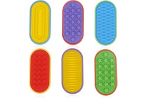 6pcs Magnetic Fidget Toys for Adults & Kids, Quiet Magnet Silicone Textured Worry Stones Sensory Fidget Sliders Calm Down for