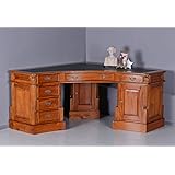 Englischer Chefschreibtisch Mahagoni XXL Schreibtisch Büromöbel Antik