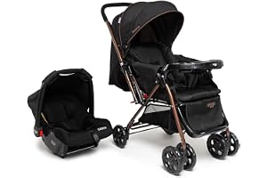Travel System Cosco Kids, Reverse Duo, 0 a 15kg, Preto Bronze