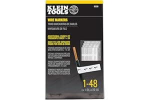 Klein Tools 56250 Wire Marker Book for Cable Management, Electric Panel Organization Wire Label Stickers, Numbered 1-48