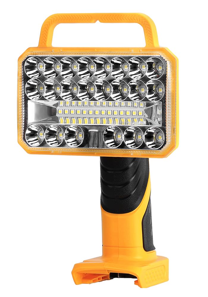 Photo 1 of 18W Cordless LED Work Light for DeWalt 20V Battery, 2000LM Portable Handheld Flashlights Tool with USB Port and 90 Degree Pivoting Head for Camping, Fishing, Job Site, Indoor & Outdoor Use