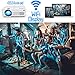 QKK Upgraded 3600Lumens WiFi Projector, Full HD 1080P Supported Mini Projector Tripod Included, Synchronize Smartphone Screen by WiFi/USB Cable, HDMI/AV/USB/TF/Sound Bar/TV Stick Supportedthumb 1