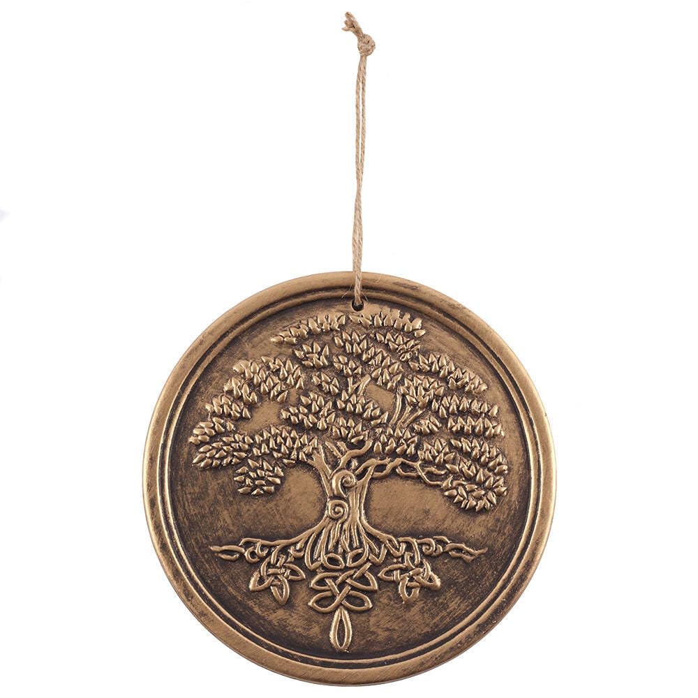Lisa Parker Bronze Terracotta Tree of Life Plaque Ornament Brown 20x20x1cm
