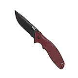 CRKT Shenanigan Maroon Everyday Carry, Plain Edge