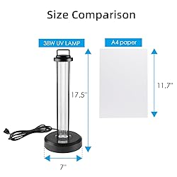 38W UV Light Sanitizer, Ultraviolet Lamp with