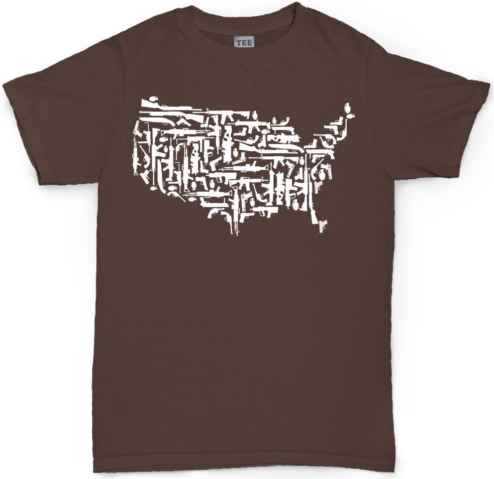 Epsion US Guns Map AR-15 1911 G43 G19 T Shirt