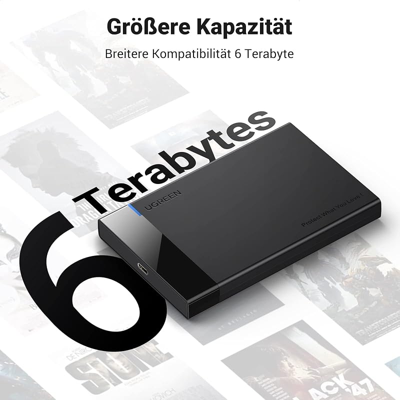 Festplattengehäuse 2,5 Zoll 6Gbps Externes Gehäuse