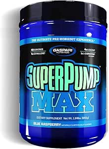 Gaspari Nutrition Superpump Max Blue Raspberry Ice 40 Serving Health Household Amazon Com