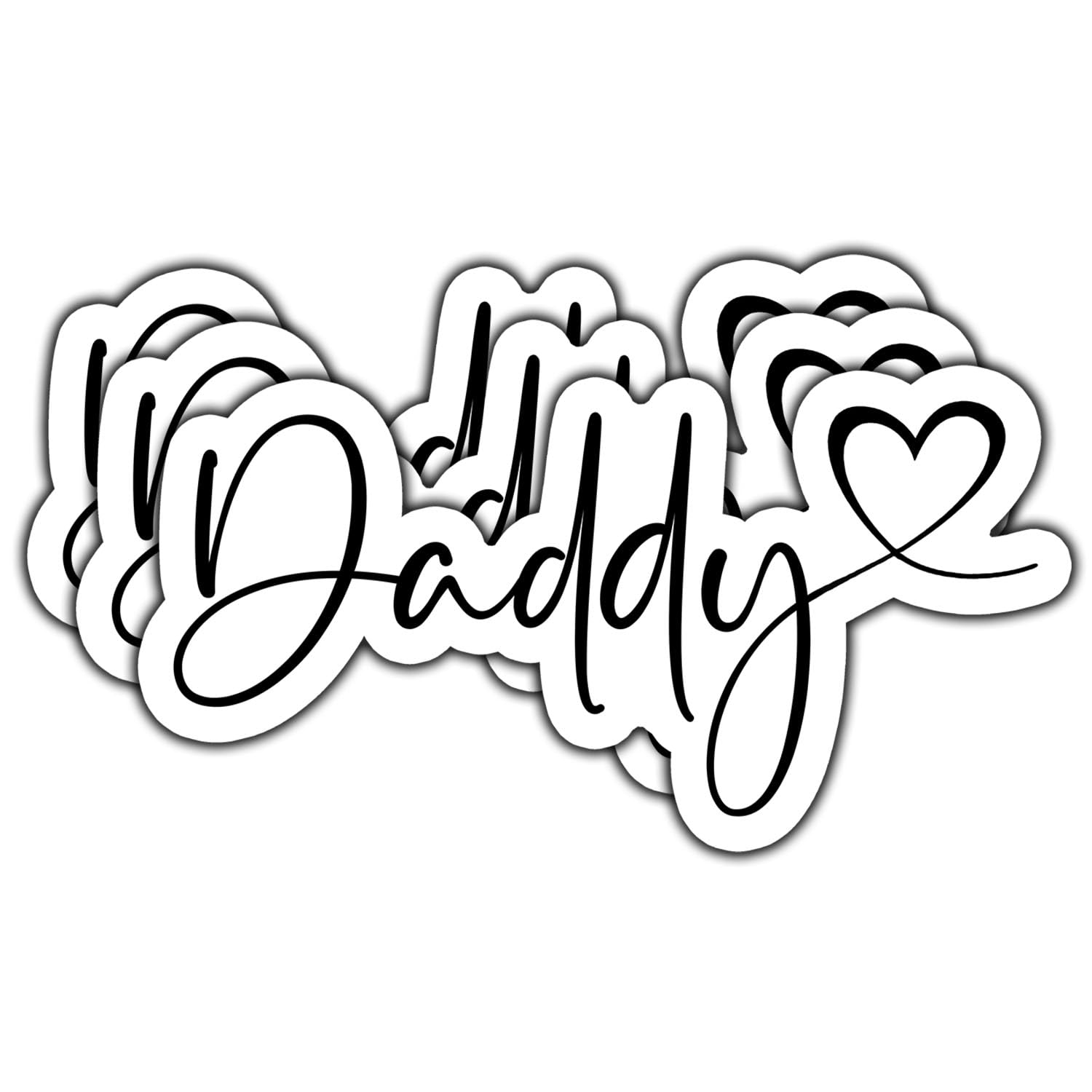 Photo 1 of (3Pcs) Daddy Dad Heart Love Sticker Gifts for Fathers Papa Daddy Motivational Quote Decals Waterproof Vinyl Stickers for Books Laptops Phone Water Bottles Tumbler Cup Kindle 3 Inch