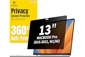 F FORITO 360° Privacy Screen Protector Compatible with MacBook Pro 13 inch (2016, 2017, 2018, 2019, 2020, 2021, 2022, M1, M2), Anti Peeping, Anti Glare and Scratch Resistant Laptop Privacy Screen
