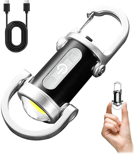 Mini Lampe Torche Porte-clés Niceminiwall – 1200 Lumens, étanche, Avec Batterie Externe, USB-C, 2 En 1