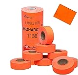 Perco Fluorescent Red Pricing Labels for Monarch