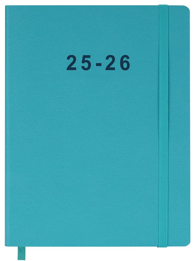 Photo 1 of 2025-2026 Planner - Weekly and Monthly Planner, Oct 2025 - Dec 2026, Vegan Leather Cover, Elastic Closure, 8.5"x11", Teal