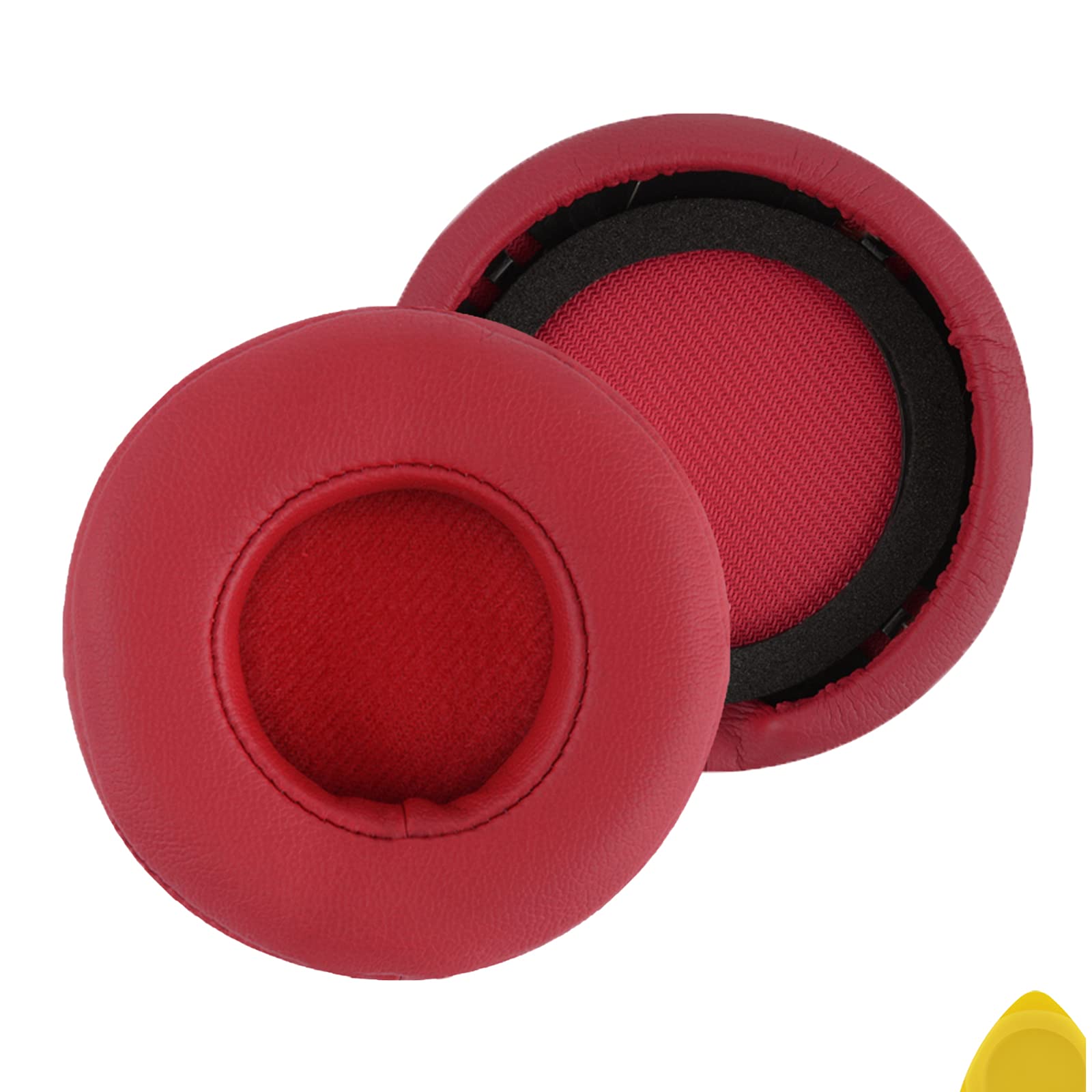 Geekria Replacement Ear Pads for Monster Beats MIXR Headphones Ear Cushions, Repair Parts (Red)