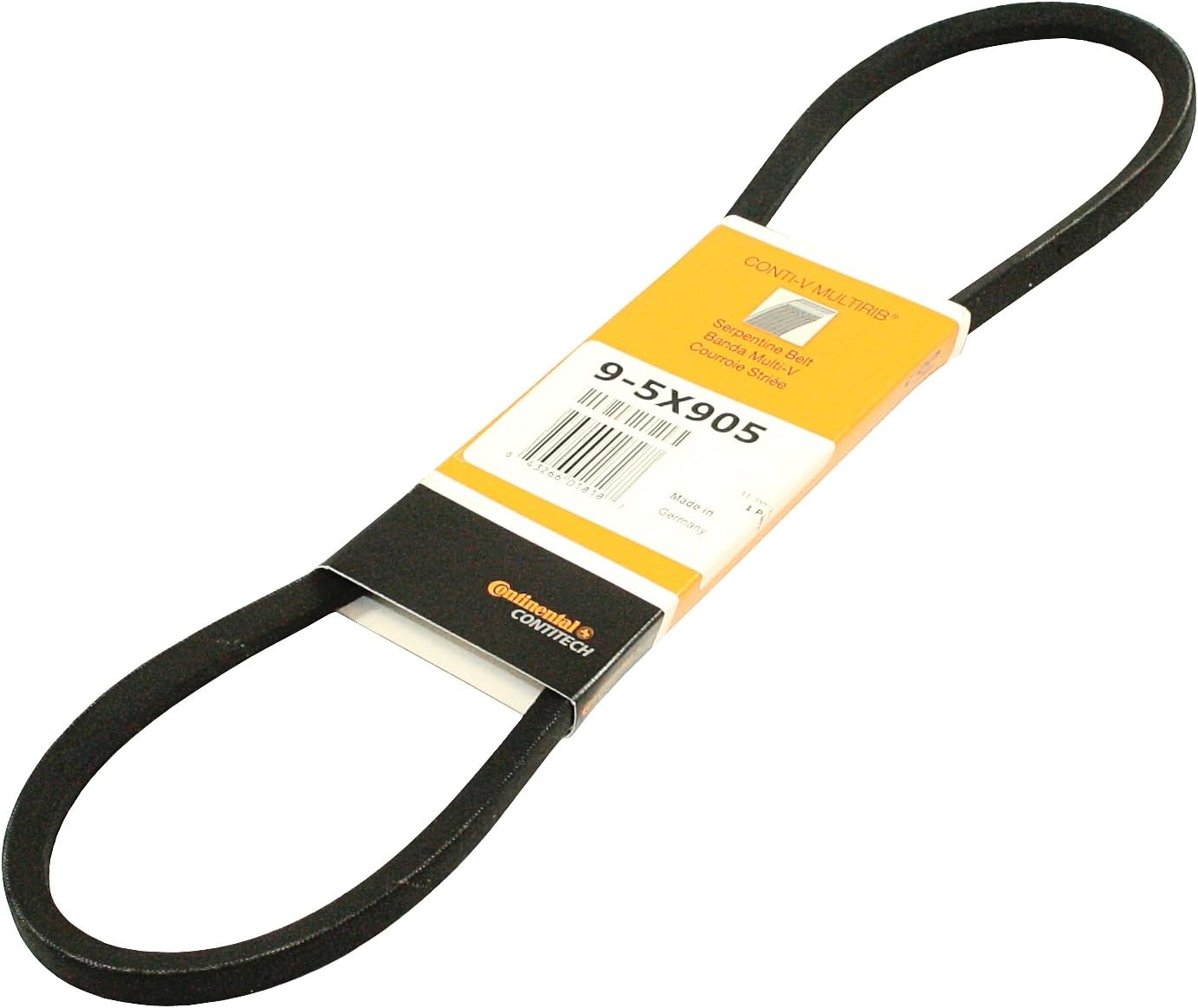 Continental 111903137D Generator Fan Belt (9.5 X 905 for VW Beetle): Automotive