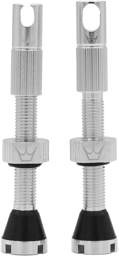 Peaty's x Chris King MK2 Tubeless Valves 7075 Aluminium 42mm Silver