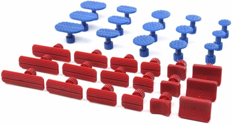 Puller Tabs 33 pcs Automotive Paintless Dent Repair Tools Glue Pulling Tabs Car Body Dent Remover Tool Glue Puller Sets Tabs