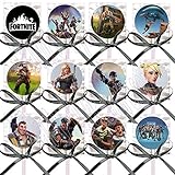 FORTNITE Lollipops Party Favors Supplies Decorations Lollipops with Black Ribbon Bows Party Favors -12 pcs, Video Game Truck Party