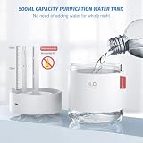 FATE TO FATE 500ml USB Ultrasonic Humidifier Cool Mist Night Light Quiet White view 3