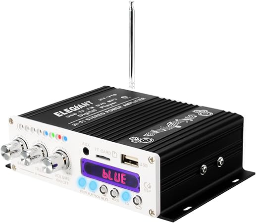 Amazon Co Jp Elegiant Bluetooth パワーアンプ 小型 ステレオ カー バイク Mp3 12v ブラック ブラック1 家電 カメラ