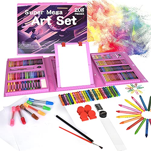 KAIZERUI Double Sided Trifold Easel Art Set, Drawing Art Box with Oil ...